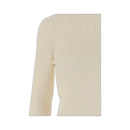 Turtleneck Top In Striped Wool
