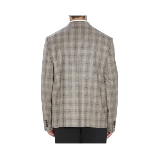 Tailored Jacket In Prince Of Wales Wool Flannel