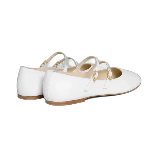 Celine Double Strap Ballerinas In Lambskin