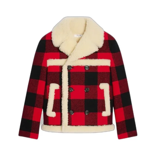 Peacoat In Check Wool