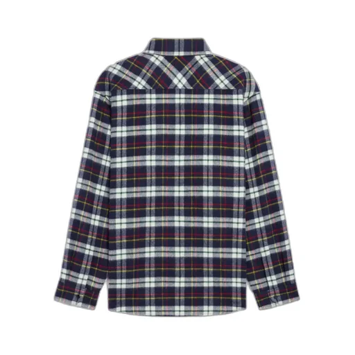Relaxed Shirt In Brushed Checked Wool