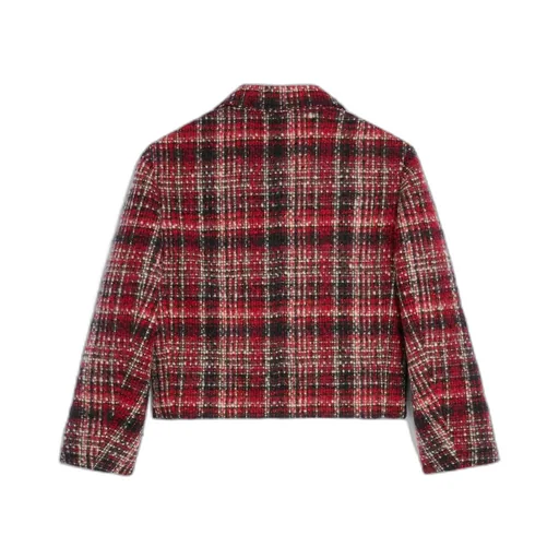 Charlotte Jacket In Check Wool Natté