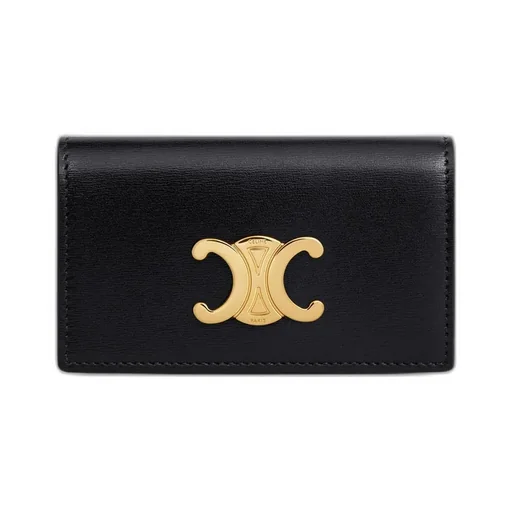 Triomphe Key Case In Shiny Calfskin