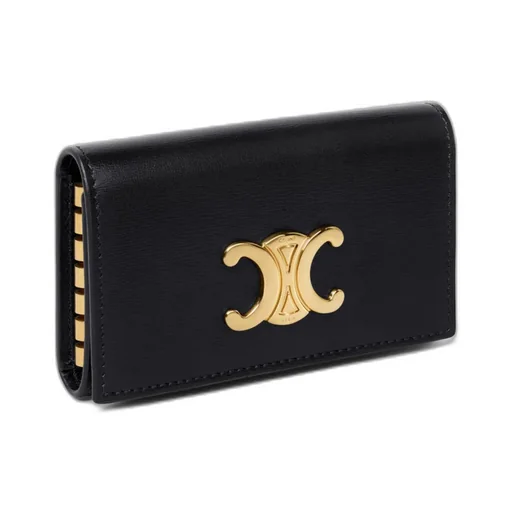 Triomphe Key Case In Shiny Calfskin