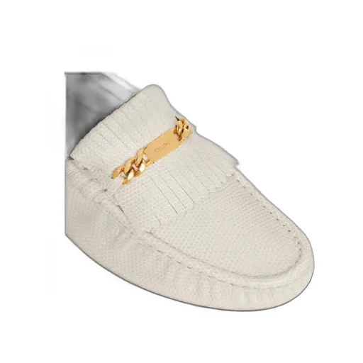Luco Loafer With Fringes In Lizard Stamped Calfskin