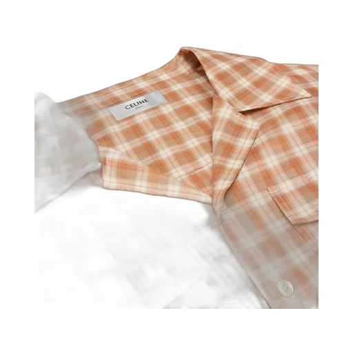 Cropped Shirt In Checked Silk