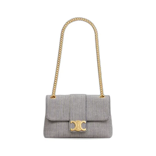 Medium Victoire Bag In Striped Textile