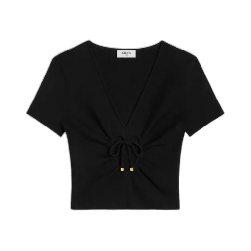 Heart Crop Top In Underpinning Silk And Cotton