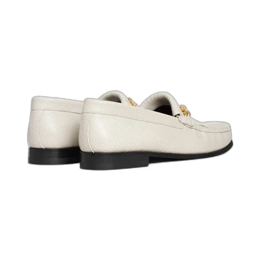 Luco Loafer With Fringes In Lizard Stamped Calfskin