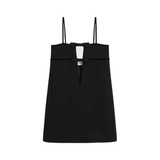 Trapeze Mini Dress In Double Wool