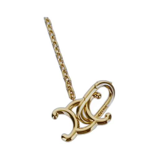 Triomphe Lock Necklace In Brass With Gold Finish