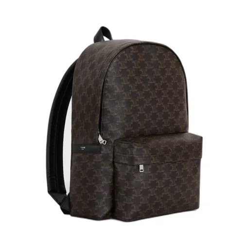 Medium Backpack In Triomphe Canvas And Calfskin