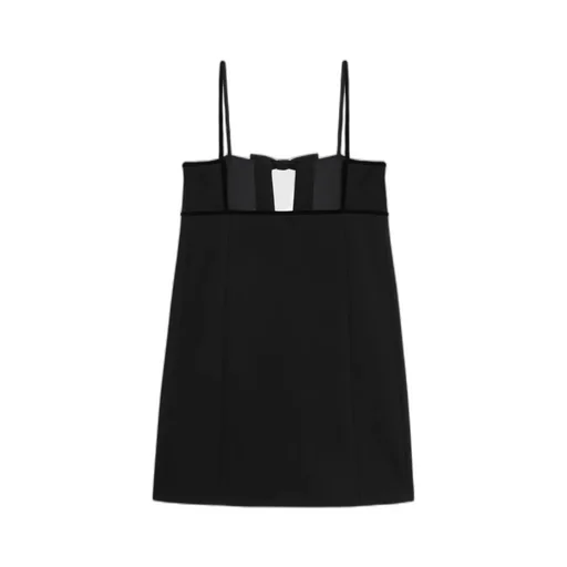 Trapeze Mini Dress In Double Wool