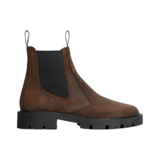 Margaret Chelsea Boot In Waxed Suede Calfskin