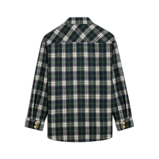 Overshirt In Tartan Cashmere