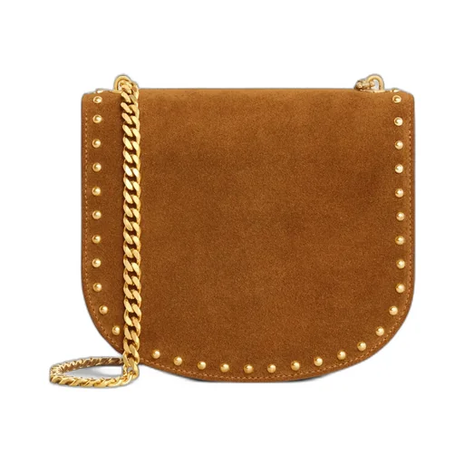 Chain Besace Clea In Suede Calfskin With Studs