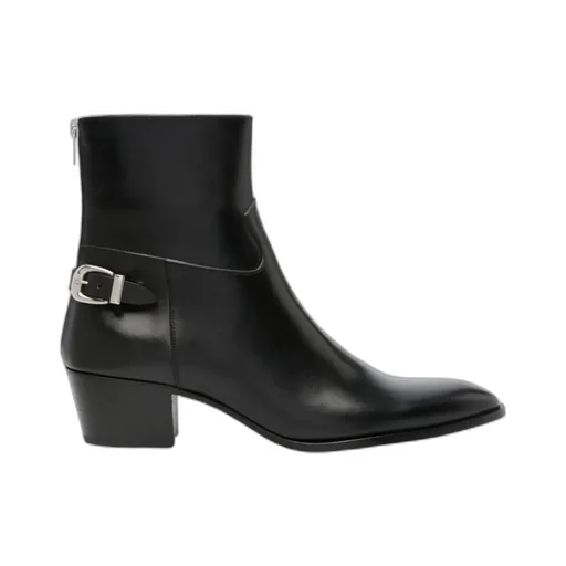 Zipped Isaac Boot In Shiny Calfskin