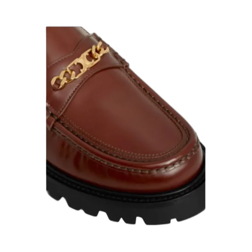Margaret Triomphe Chain Chunky Loafer In Polished Bullskin