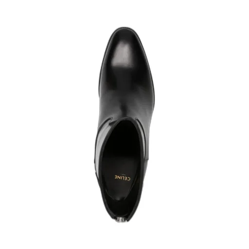 Zipped Isaac Boot In Shiny Calfskin