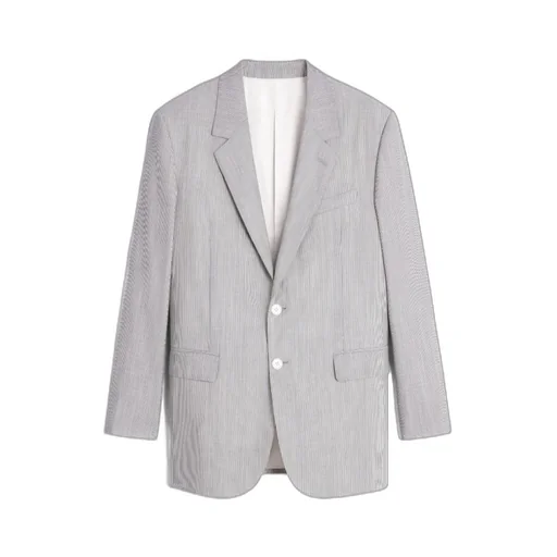 Jude Jacket In Striped Wool And Silk