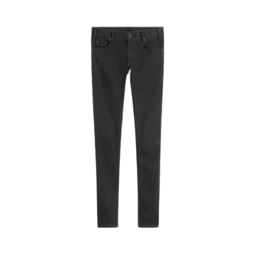 Skinny Jeans In Pure Black Stone Wash Denim