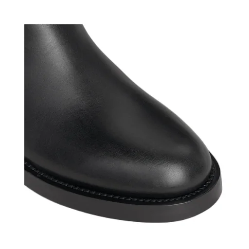 High Boot Biker In Calfskin - Vegetal Tanning
