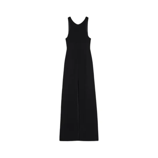 Vest Dress In Satin With Crepe Lining
