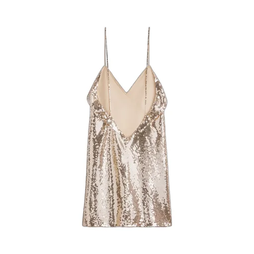 Embroidered Mini Dress In Silk Georgette