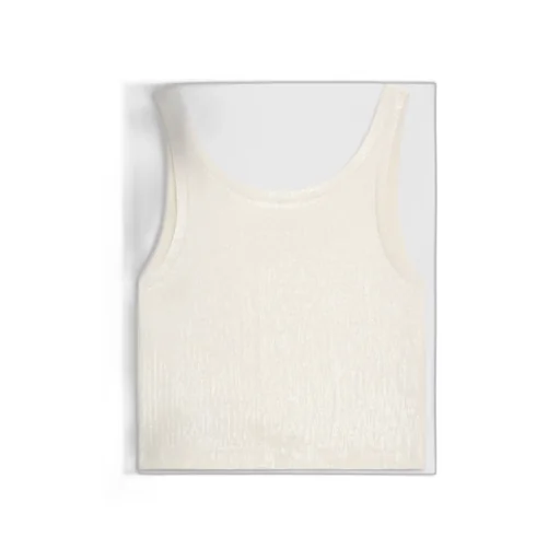 Embroidered Tank Top In Silk Jersey