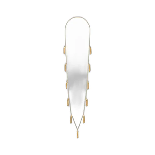 Triomphe Folk Pompons Sautoir In Brass With Gold Finish