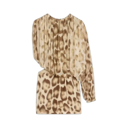 Draped Mini Dress In Silk Muslin
