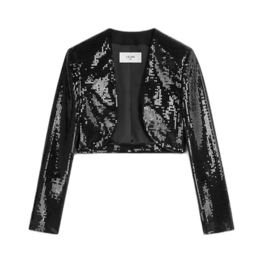 Embroidered Bolero In Wool Gabardine