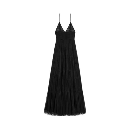 Long Dress In Silk Tulle