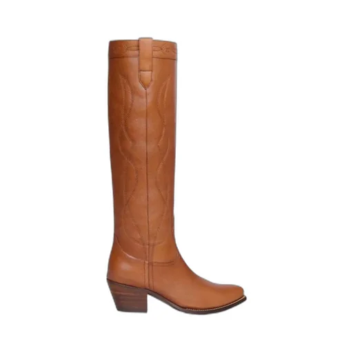 High Boot Western Boots In Calfskin
