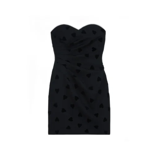 Mini Bustier Dress In Wool Sablé