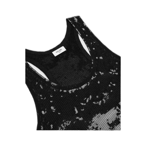 Embroidered Tank Top In Silk