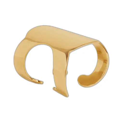 Triomphe Shadow Cuff In Brass With Gold Finish
