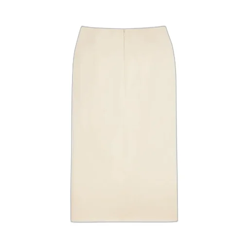 Straight-Cut Skirt In Heavy Silk Twill