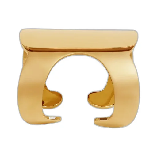 Triomphe Shadow Cuff In Brass With Gold Finish