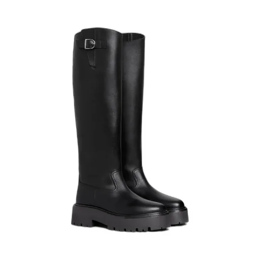 Buckled High Boot In Calfskin
