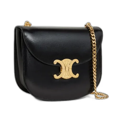 Teen Chain Besace Triomphe In Shiny Calfskin