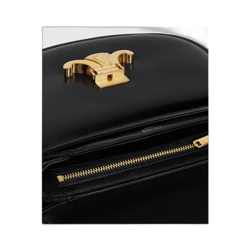 Teen Chain Besace Triomphe In Shiny Calfskin