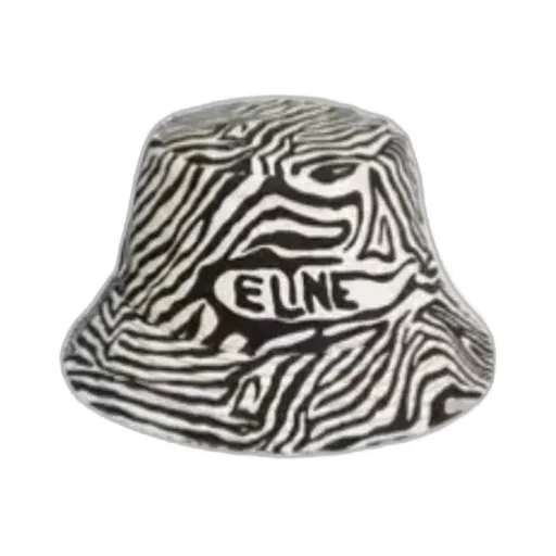 Zebra-Print Bucket Hat In Cotton Gabardine