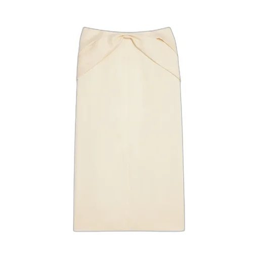 Straight-Cut Skirt In Heavy Silk Twill