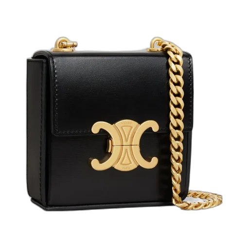 Mini Box Triomphe In Shiny Calfskin