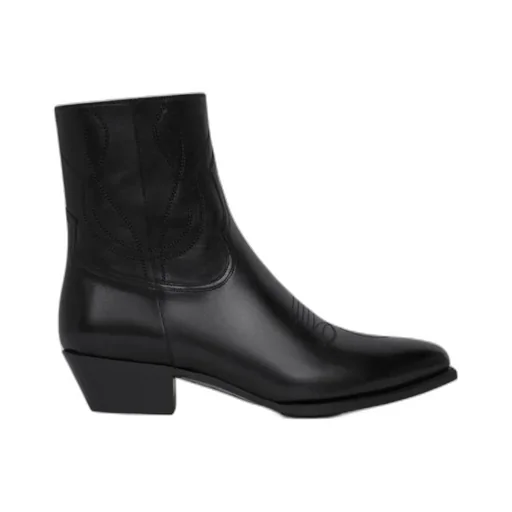Moon Zipped Boots In Calfskin