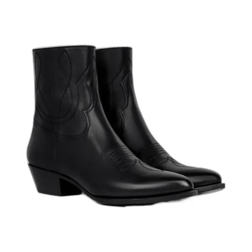 Moon Zipped Boots In Calfskin