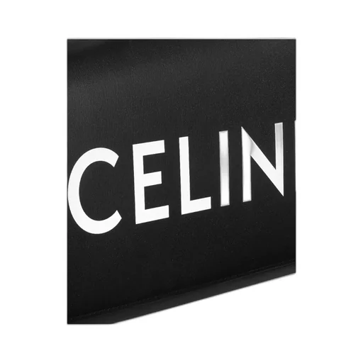 Asymmetric Clutch In Shiny Calfskin With Celine Print