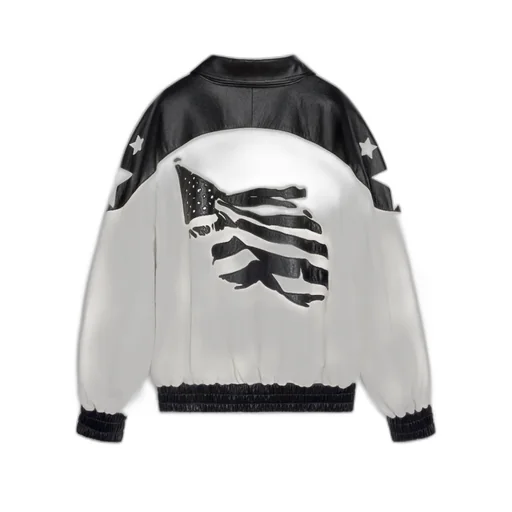 Loose Flag Teddy Jacket In Soft Lambskin