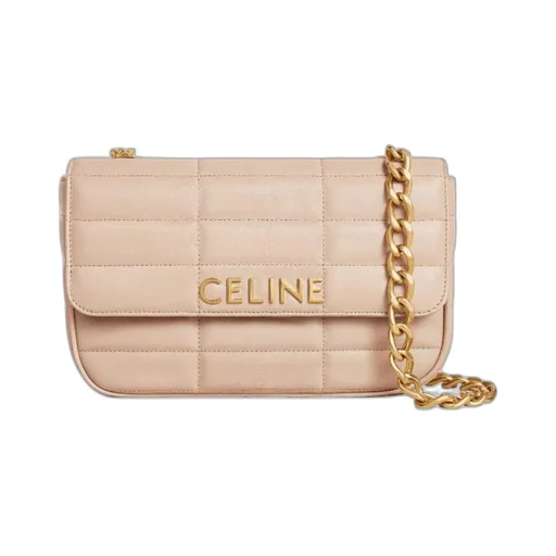 Chain Shoulder Bag Matelasse Monochrome In Quilted Goatskin